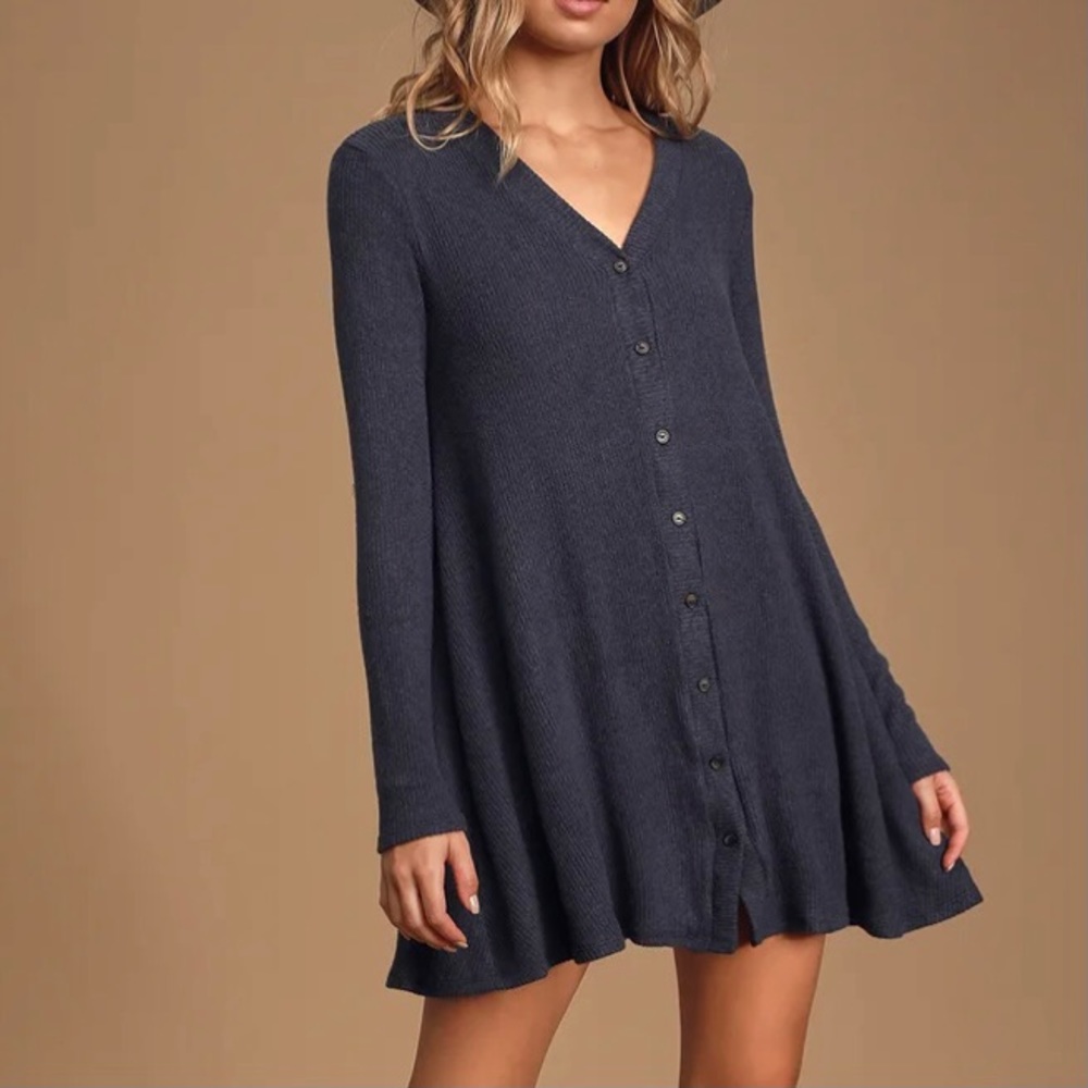 Lulus Sweet Comfort Ribbed Dress